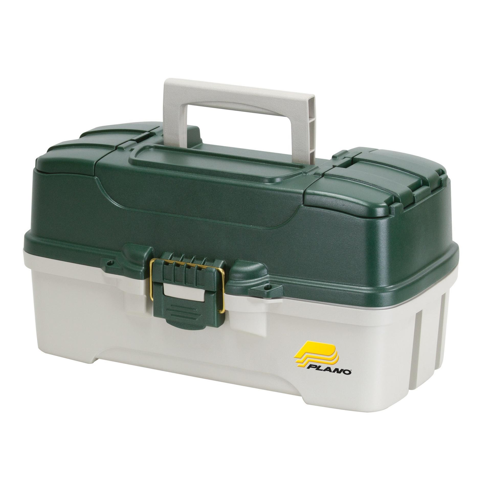 Let's Fish Two-Tray Tackle Box Green Prod | Plano®